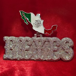 Colgante de Plata 925 con Mapa de México Personalizado, Letra VVS, Moissanita, Estilo Hip Hop, Joyería para Regalo de Aniversario y Fiesta - Product Image 1