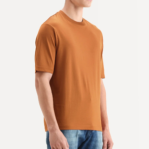 Custom Color 100% Cotton Knitted Heavy <b>Weight</b> Regular Fit Eco-Friendly Breathable Streetwear Custom <b>Blank</b> Men's T-Shirt - Product Image 4