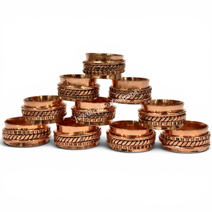Healing Pure Copper Bohemia Meditation <b>Spinner</b> <b>Ring</b> Band Anxiety Relief Fidget <b>Ring</b> Women's Wedding Gift - Product Image 1