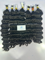 Extensions de cheveux humains Remy vietnamiens noirs à texture Deep Wave, doux et lisses, double trame machine, Super Double Drawn, prix de gros