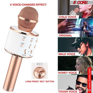 5 Core <b>Microphone</b> Wireless Karaoke Mic With Speaker 3 in 1 Portable <b>Bluetooth</b> Microfono Inalambrico - Product Image 5