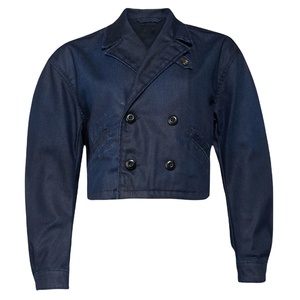 Veste en jean unisexe en gros 100% coton à manches longues, manteau décontracté streetwear printemps coupe-vent respirant devant 2026 - Product Image 4