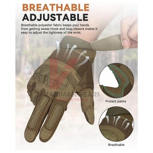 Guantes de Paintball de Alta Calidad, Anti-Impacto, Refuerzo en la Palma, Protección en los Nudillos, Malla Transpirable en la Parte Posterior, Tácticos para Exteriores - Product Image 5