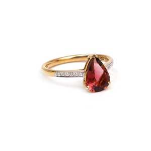 Bague en tourmaline naturelle en argent Sterling 925 plaqué or 14 carats, bijoux fins faits à la main pour femmes, classique, à porter au quotidien, cadeau élégant - Product Image 4
