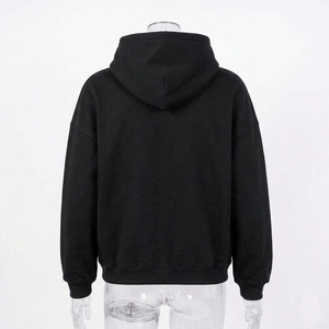 Sudadera con Capucha Oversize Kadia para Hombre, Estilo Urbano, Algodón French Terry, Estampado con Efecto Goteo, Bolsillo Frontal, Corte Regular, Ropa de Otoño - Product Image 2