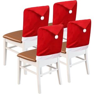Set di Coprisedia Natalizi Elasticizzati per 4 Sedie, Coprisedia Rimovibili per Sedie Parsons e Hat Back - Product Image 3