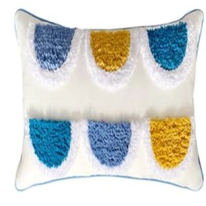 Cojín de Algodón Estampado de Lujo, Tejido Moderno, Suave y Transpirable, Almohada Decorativa Elegante para Dormitorio de Hotel Boutique Premium - Product Image 1