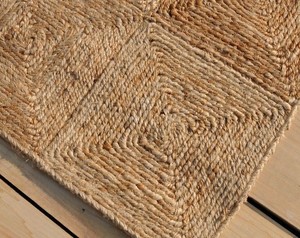 Tapis en jacinthe d'eau faits à la main, décoration écologique pour la maison - Product Image 4