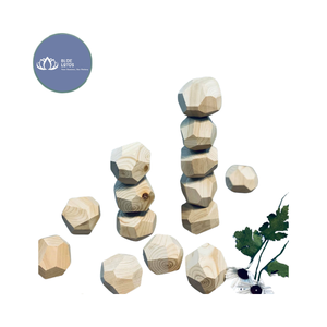 Jeu d'empilage de blocs d'équilibre en bois naturel écologique, jouet éducatif pour enfants, vente en gros, exportation - Product Image 1