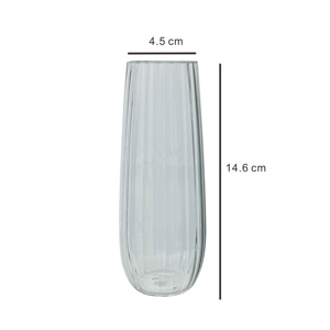 Flûtes à champagne sans pied en plastique côtelé de haute qualité pour restaurant et fête - Product Image 3