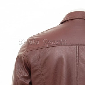 Custom <b>Men's</b> Leather <b>Jacket</b> for <b>Men</b> Solid Color Motorcycle Leather <b>Jacket</b> Made Manufacturers In Pakistan - Product Image 6
