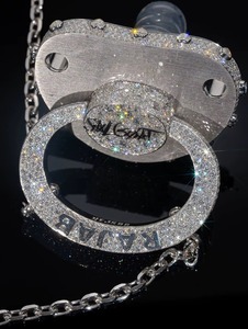 Cadena de Plata de Ley 925 con Diamantes de Imitación para Colgante de Chupete, para el Hijo Mayor, Estilo Hip Hop Rapper Bling - Product Image 5