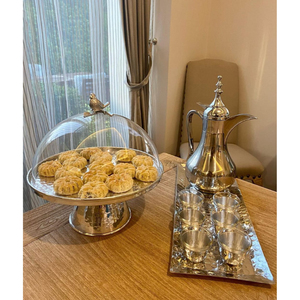 Plateaux en métal argenté Décoration de la maison créative Vaisselle Plateaux de service pour la maison Hôtel Restaurant Utilisation - Product Image 1