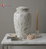 Urne funéraire élégante en aluminium, motif floral délicat, artisanale et durable, pour cendres commémoratives, design personnalisé, urne décorative pour funérailles