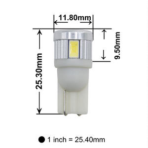 ใหม่ไฟป้ายทะเบียน Hyuga 6SMD T10 5630สำหรับ2002-2012 DAIHATSU Copen L880K หลอดไฟ LED (2ชิ้น) - Product Image 3