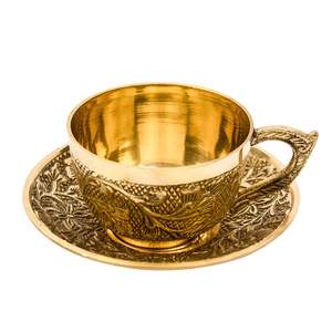 Ensemble de tasses en laiton finition antique, vaisselle traditionnelle ayurvédique en alliage de laiton, parfait pour un usage quotidien - Product Image 1