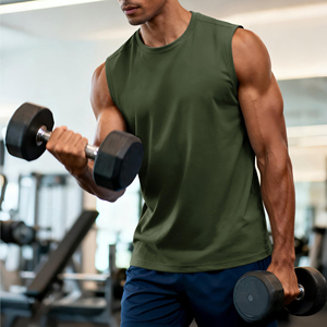 Débardeurs de sport pour hommes personnalisés avec logo, coupe classique, style rétro, pour l'entraînement et l'été, vente en gros - Product Image 2