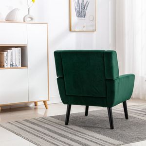 Poltrona Ergonomica Moderna in Morbido Velluto con Gambe Nere per Soggiorno e Camera da Letto, Uso Interno Domestico - Product Image 5
