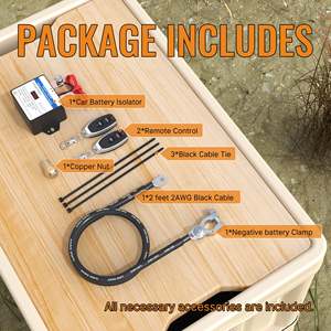 240A 12VDC LED Display <b>Remote</b> Control Battery Disconnect <b>Switch</b> Kit for Car Boat RV - Product Image 3