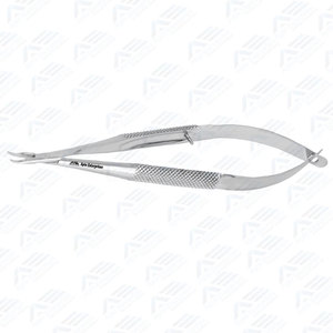 Instruments de microchirurgie fine, instruments médicaux de haute qualité, porte-aiguille micro-ophtalmique Barraquer courbé sans verrouillage, 13 cm (5 pouces) - Product Image 2