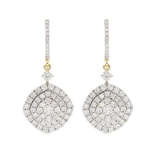 เครื่องประดับหรูหราสีเหลืองทอง14K ของขวัญแต่งงานที่ไม่ซ้ำกัน-ต่างหูเพชรห้อยสร้อยข้อมือ - Product Image 1