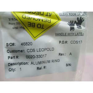 AMAT 0020-33017 Rev.A, BRG <b>Spacer</b> Secondary - Trusted Global Legacy Semiconductor Equipment and Parts at - Product Image 6