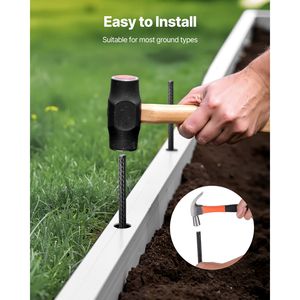 Picchetti per Armature Resistenti da 24 Pollici, Diametro 0,47, Ancoraggi a Terra in Acciaio Galvanizzato Dritto con Punta a Scalpello, Resistenti alla Ruggine, HRB500 - Product Image 5