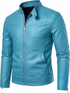 Blouson en cuir pour moto pour homme, en véritable peau de mouton, avec poches zippées, vêtement d'extérieur chaud pour l'hiver, logo personnalisé - Product Image 3
