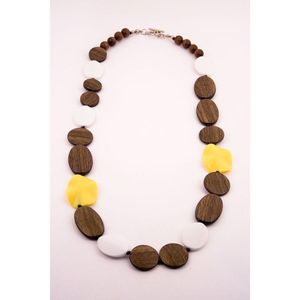 Collier en perles de bois pour femmes avec un design durable Accessoires de mode en cristal - Product Image 4