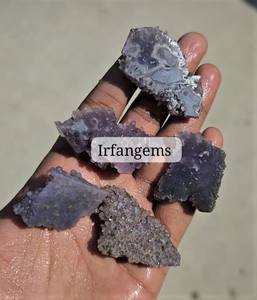 Lot de tranches d'agate raisin 100% naturelles faites à la main, prix de gros, pierres pour la fabrication de bijoux en agate raisin, formes et tailles variées - Product Image 5