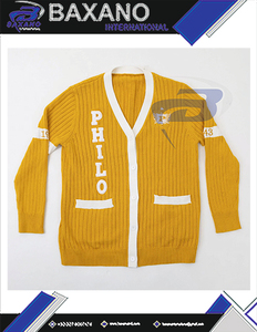 Philo Affiliates Sorority Casual Winter Knitted <b>Cardigan</b> <b>Sweater</b> with 100% Acrylic Embroidered Knit <b>Cardigan</b> Womens <b>Sweater</b> - Product Image 3