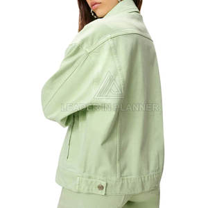 แจ็คเก็ตยีนส์ผู้หญิงผ้าฝ้ายสั่งทำพร้อมโลโก้ขายส่ง ระบายอากาศได้ดี เหมาะสำหรับใช้งานกลางแจ้ง วางขายออนไลน์ - Product Image 3