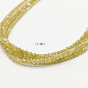 Diamante amarillo Facetado Rondelle Cuentas sueltas Pulsera de moda Hilo Piedras preciosas de piedra natural Diamante amarillo brillante natural - Product Image 1