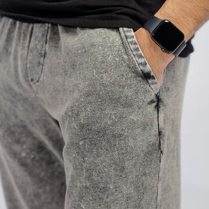 Pantalon décontracté pour homme en toile délavée, coupe droite, taille mi-haute, respirant, coupe ample, nouveau design, haute qualité - Product Image 5