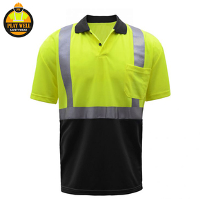 Camisas de Trabajo de Alta Visibilidad con Tiras Reflectantes, Bolsillo, Manga Larga, Secado Rápido, para Construcción - Product Image 5