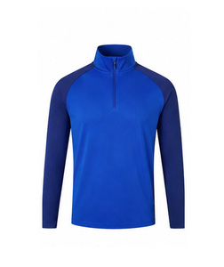 <b>Men's</b> Red Black Contrast Half-Zip Long Sleeve Quick Dry Sports Top Regular Fit All Seasons 100% Polyester - Product Image 4