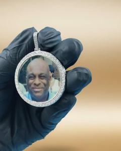 HipHop Moissanite <b>Memory</b> Pendant Custom Picture Pendant 925 Silver Pendant VVS Moissanite Diamond Picture <b>Frame</b> Pendant For Gift - Product Image 5