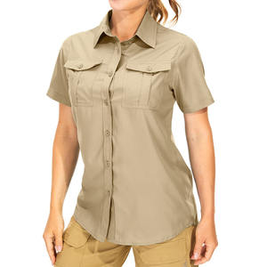 เสื้อเชิ้ตตกปลาทรงหลวมสำหรับผู้หญิง สีพื้นและขนาดปกติ ออกแบบใหม่ล่าสุดสำหรับผู้หญิง - Product Image 1