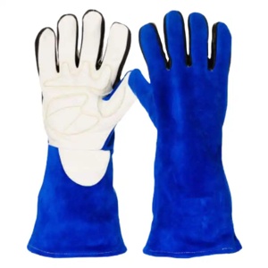 Gants de soudage TIG en cuir de vachette renforcé et cuir croûte, résistants à l'abrasion, pour la lutte contre les incendies et le barbecue - Product Image 1