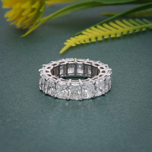 Bague en diamant de laboratoire taille radiant en or blanc 14 carats, élégante bague de fiançailles solitaire pour femme, cadeau de luxe pour mariage ou anniversaire - Product Image 2