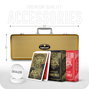 Juego de Fichas de Póker Axiom de 300/500 Piezas con 10/20 Placas de 40/45/50 mm, Fichas de Cerámica de 10/14/17 g, Bandeja Incluida - Product Image 1