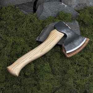 Hacha Vikinga de Acero con Alto Contenido de Carbono Forjada a Mano, Venta Directa de Fábrica, para Campismo y Supervivencia al Aire Libre, con Funda de Cuero - Product Image 4