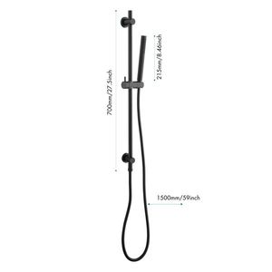 Barre coulissante Eco Performance de 28 pouces et accessoire de douche à main avec tuyau de 59 pouces pour salle de bain - Product Image 2
