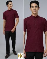 Nouvelle Arrivée - Kurta Indienne Personnalisée pour Hommes, Matériaux Personnalisables, Impression Numérique Multicolore, Prête à Porter, Spécial Fêtes Hiver/Été 2024