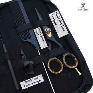 Good Supplier OEM ODM Service Best Seller Wholesale Rate Heavy-Duty Stainless Steel Matte Black Hair Extension Stylist <b>Tool</b> Kit - Product Image 5