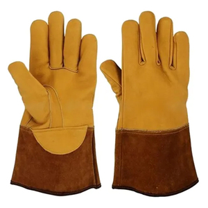 Guantes de Soldadura de Cuero Vacuno de Primera Calidad, Resistentes al Fuego, de Manga Larga, para Uso Industrial, Soldadura TIG/MIG - Product Image 3