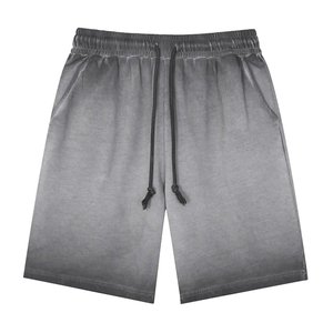Nuevas llegadas: Pantalones cortos de hombre personalizados con lavado ácido, estilo vintage, de algodón, informales, para gimnasio, moda de verano, con cordón, de corte relajado. - Product Image 1