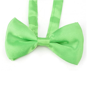 Nœud Papillon Vert Uni Pré-Noué en Polyester pour Tenue Formelle – Accessoire Masculin Durable, Ajustable, Fait Main, Personnalisable – Cadeau de Mariage ou de Smoking - Product Image 1
