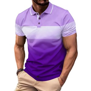 Polos de Manga Corta para Hombre, Multicolores, Estilo Waffle, Transpirables, Color Sólido, 100% Algodón, Diseño con Botones, Corte Regular, OEM ODM - Product Image 6