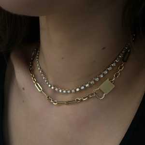 Baguette Cut Lab Grown Diamond Graduated Rivera Tennis Choker <b>Necklace</b> Single Line Gift For Women's Wholesale 14K 18K <b>Solid</b> Gold - Product Image 5